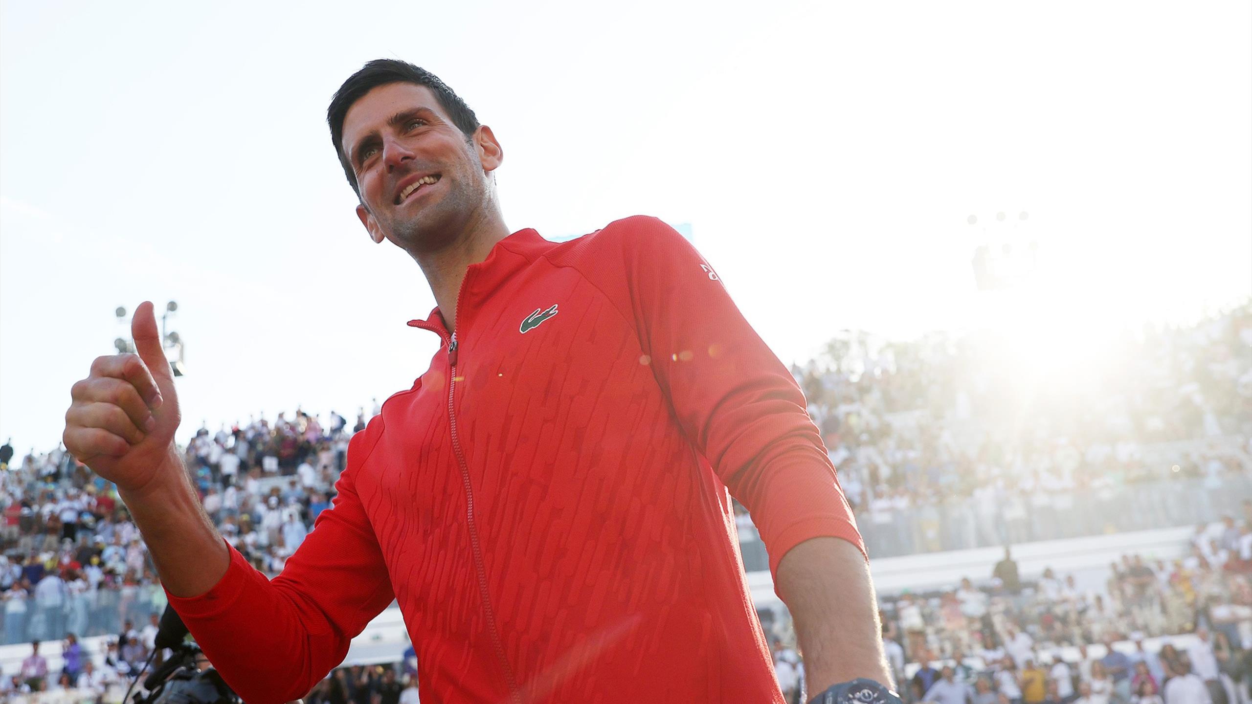 ATP Rome: 6th Roman triumph for Djokovic, against Tsitsipas 6-0, 7-6
