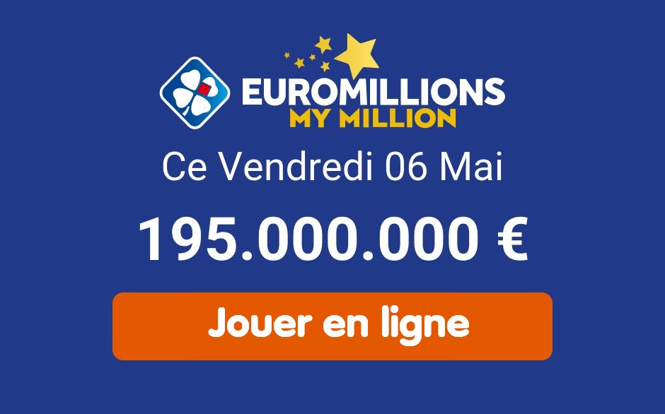 Next Euromillions draw for Friday May 6, 2022: play online today